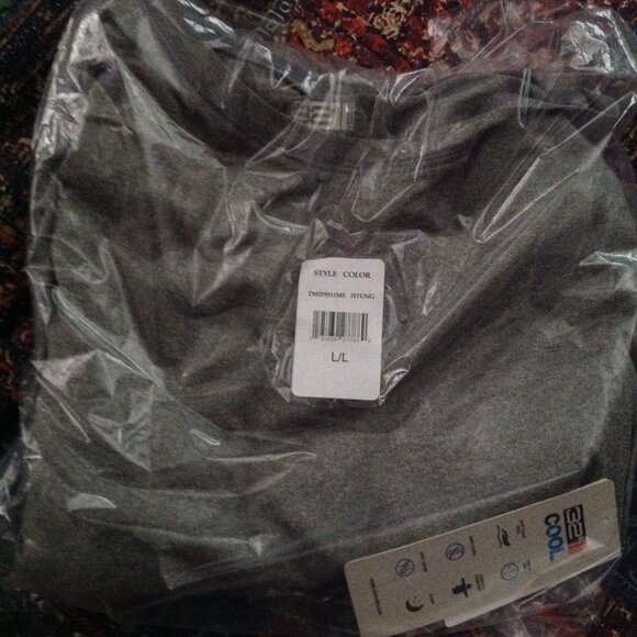 32 Degrees Men's Heat Gray Large Long Sleeve Sleep T-Shirt-Brand New In Package - Picture 5 of 5